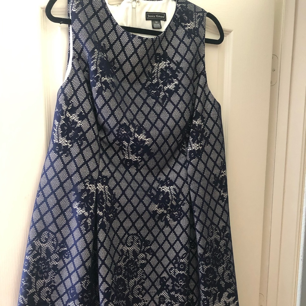 Blue lace dress, size 16w